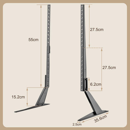 GPlus+ Universal Table Top TV Stand for Most 23 to 75 inch LCD LED Plasma Flat Screen TVs, TV Base Height Adjustable Leg Stand Holds up to 88 lbs/40Kg, VESA up to 800x600mm, LDT03-26L