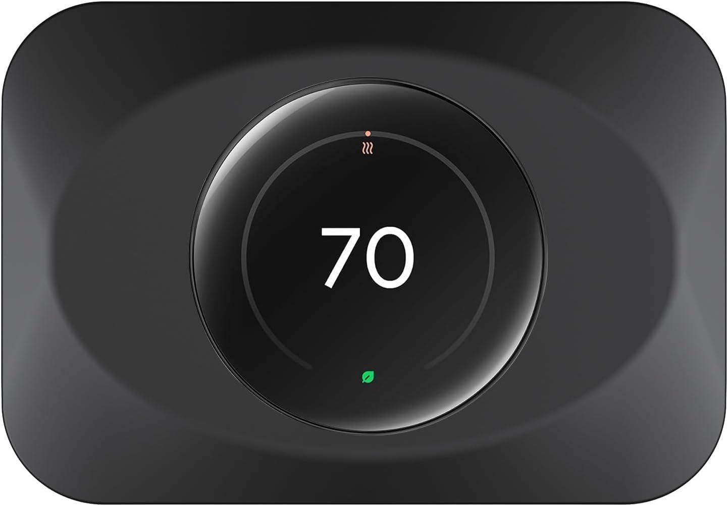BAOKZZOM Nest Thermostat Wall Plate Cover Replacement Compatible with Google Nest Learning Thermostat (4th Gen), Practical Nest Learning Thermostat 4 Trim Kit, Snap fit Design (Black, 1 Pack)
