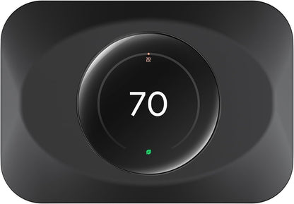 BAOKZZOM Nest Thermostat Wall Plate Cover Replacement Compatible with Google Nest Learning Thermostat (4th Gen), Practical Nest Learning Thermostat 4 Trim Kit, Snap fit Design (Black, 1 Pack)