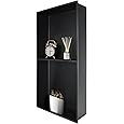 MENATT No Tile Shower Niche, Stainless Steel Wall Niche 13"X19"(Inner Size 12"X18"), Two-Tier Bathroom Shelf, NO Tile Needed Recessed Niche Shower for Bathroom Storage, Black