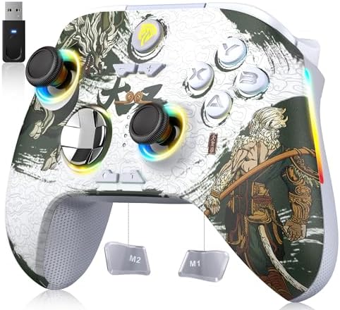 EasySMX X15 PC Controller - Enhanced Wireless Bluetooth Controller with Hall Joysticks/Hall Triggers/RGB Lighting - No Stick Drift, No Dead Zone - Work for Windows PC, Android, Steam and Switch