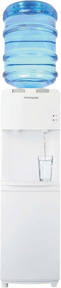 Frigidaire EFWC498, Top Load Hot & Cold Water Cooler Dispenser for Home, Garage, Dorm, RV & Cottage, 3 and 5 Gallon Bottles, 11" D x 11.5" W x 36" H, White
