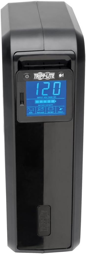 Tripp Lite SMART1000LCD 1000VA 500W UPS Back-Up Smart Tower LCD AVR 120V USB Coax RJ45, 8 Outlets