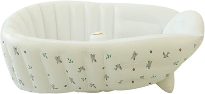 Baby Bath Tub, Inflatable Toddler Wash Tub Bath Seat With Pump | Adjustable Bathing Support Seat, Foldable Sitting Shower Bathtub For Camping Beach Travel Outdoor