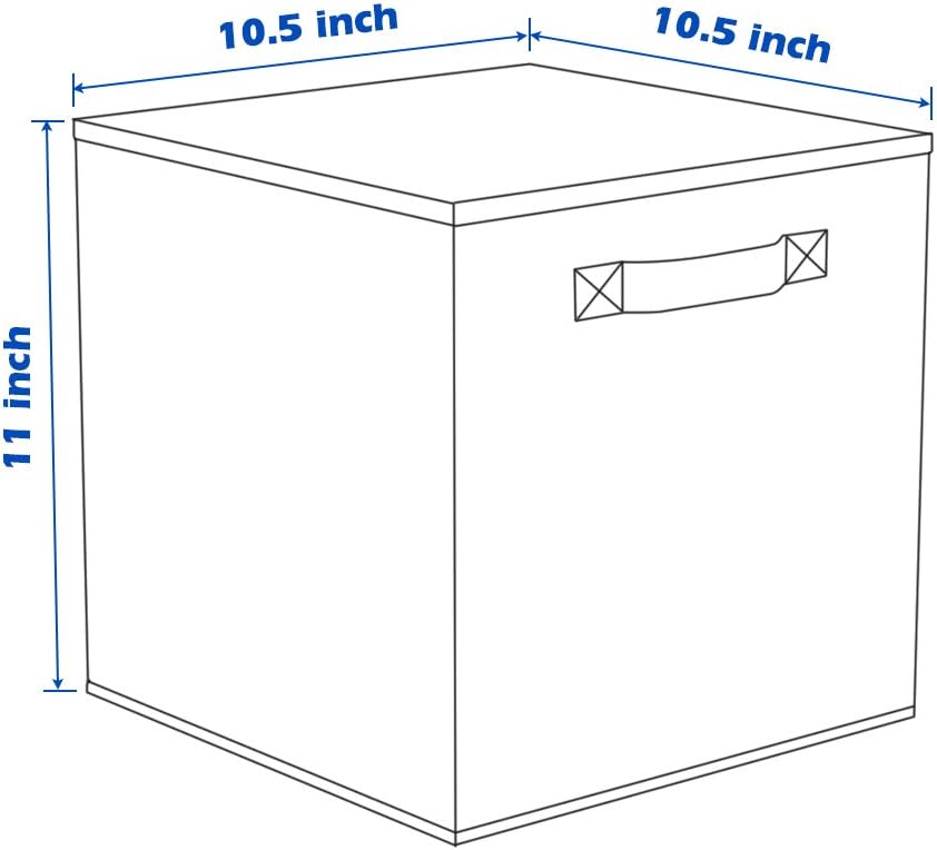 ShellKingdom Storage Bins, Foldable Fabric Storage Cubes And Cloth Organizer Drawer For Closet And Toys, 6 Pack (Lavender+Light Blue+Pink)