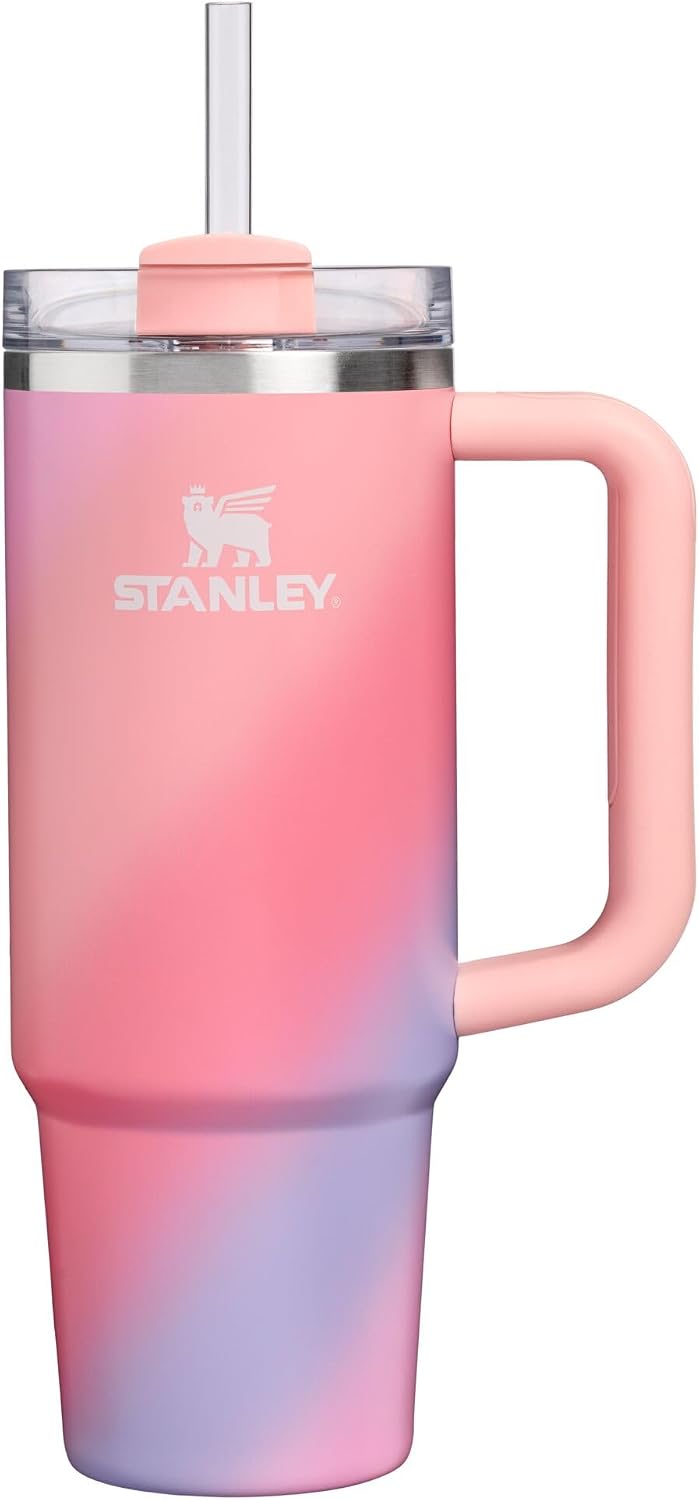 Stanley Quencher H2.0 Tumbler with Handle and Straw 30 oz | Flowstate 3-Position Lid | Cup Holder Compatible for Travel | Insulated Stainless Steel Cup | BPA-Free | Exclusive Lupine