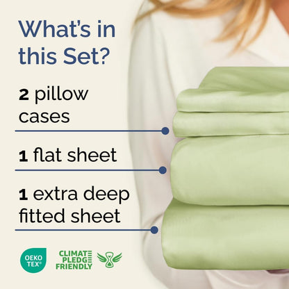 Extra Deep Queen Sheet Set - 6 Piece Breathable & Cooling Sheets - Hotel Luxury Bed Sheets Set - Easy & Secure Fit - Soft, Wrinkle Free & Comfy Sheets Set - White Sheet Set w/Extra Deep Pockets