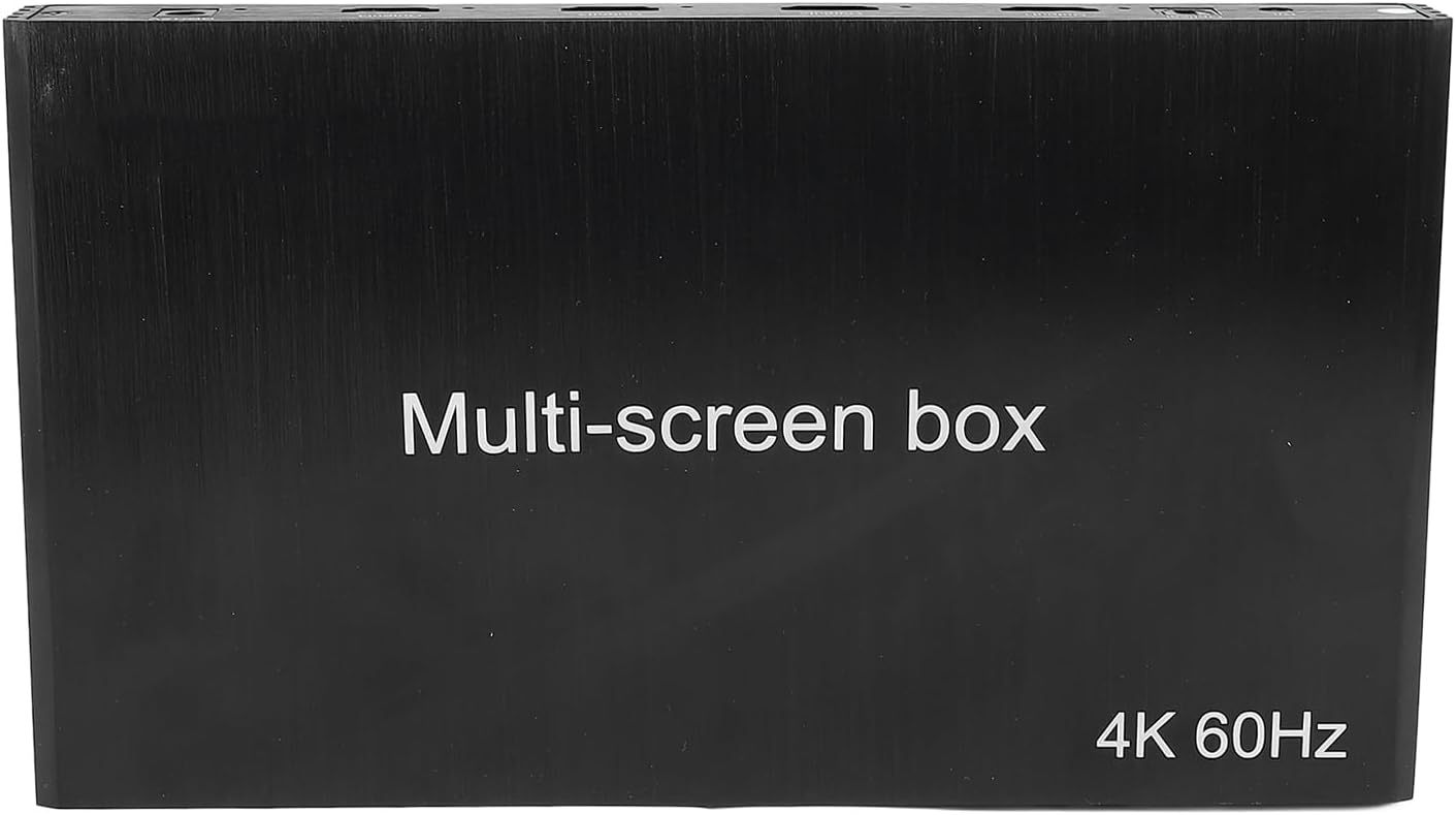 4K 60Hz HD Multiviewer with 3.5mm Output, 1 in 4 Out Quad Multi Viewer, Seamless er for Security Cameras, PCs, and Projectors