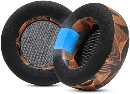 WC Freeze Virtuoso - Hybrid Fabric Cooling Gel Replacement Earpads for Corsair Virtuoso Gaming Headset, Made by Wicked Cushions, Improved Durability, Thickness and Sound Isolation | 90s White