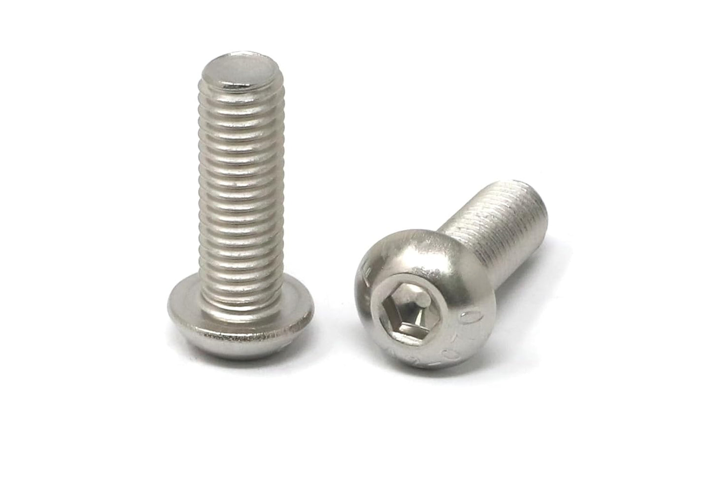 iexcell 50 Pcs M6 x 20mm Thread Pitch 1 mm Stainless Steel 304 Hex Socket Button Head Cap Screws Bolts Kit