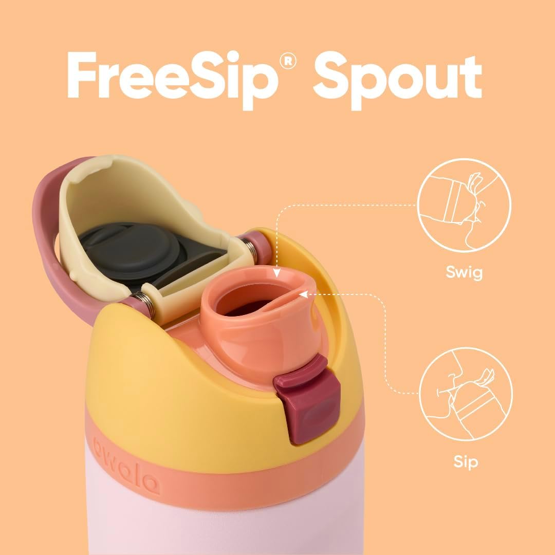 Owala Kids FreeSip Insulated Stainless Steel Water Bottle with Straw, BPA-Free Sports Water Bottle, Great for Travel, 16 oz, Celestial Sphere