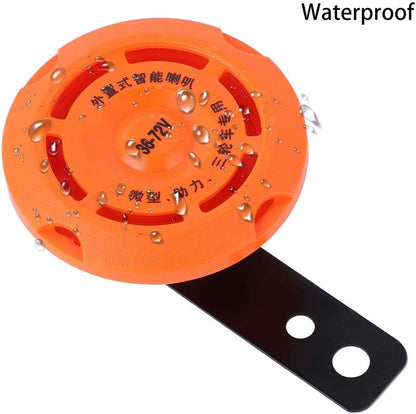 Electronic Horn, Waterproof Smart Electronic Horn Ring,Loud Bike Horn, Bell Warn Loud Horn Trumpet for Electric Bike 36v/48v/60v/72v Add Safety to Drive