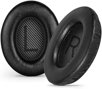 Replacement Ear Pads Earpads for Bose QuietComfort QC 2 15 25 35 Ear Cushion for QC2 QC15 QC25 QC35 SoundLink SoundTrue Around-Ear II AE2 (Black)