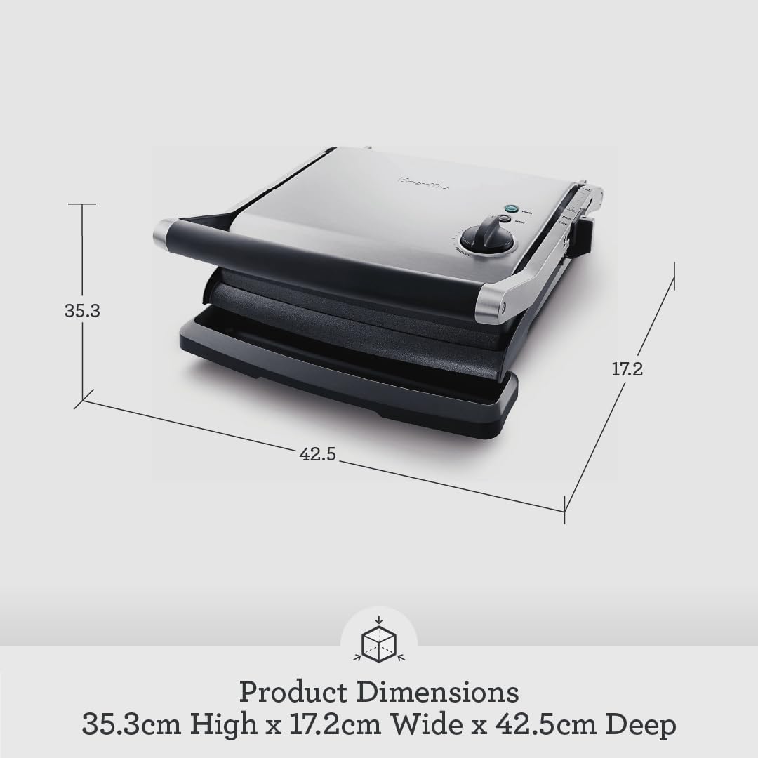 Breville the Panini Grill, Sandwich Maker, Panini Press, BREBGR200XL, Brushed Stainless Steel