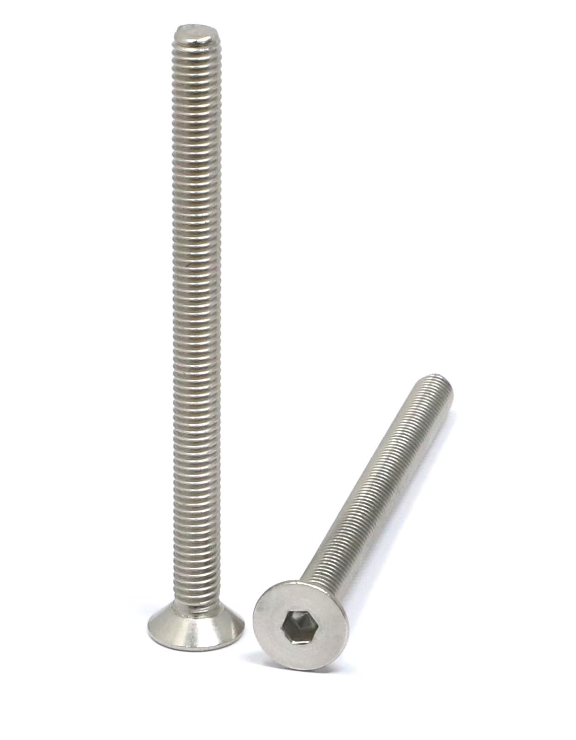 iexcell 5 Pcs M8 x 80mm Thread Pitch 1.25 mm Stainless Steel 304 Hex Socket Flat Head Cap Screws Bolts Kit