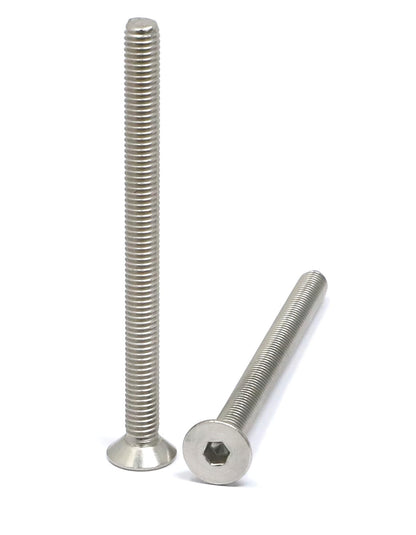 iexcell 5 Pcs M8 x 80mm Thread Pitch 1.25 mm Stainless Steel 304 Hex Socket Flat Head Cap Screws Bolts Kit