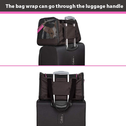 Aivituvin Dog Carrier Airline Approved Soft Sided Pet Carriers, Collapsible Travel Cat Carrier for Medium Cats and Puppies (Green Large)