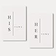Wedding Vow Books His and Hers – Perfectly Sized, Hardcover Vow Booklets with Gold Foil Lettering – Vows Book Her & Him, Wedding Essentials Idea, Wedding Registry Gifts (Black Ivory, Gold)
