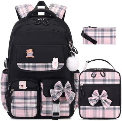 ACESAK Girls Backpack - 3PCS Backpack for Girls Cute School Backpacks for Girls Kindergarten