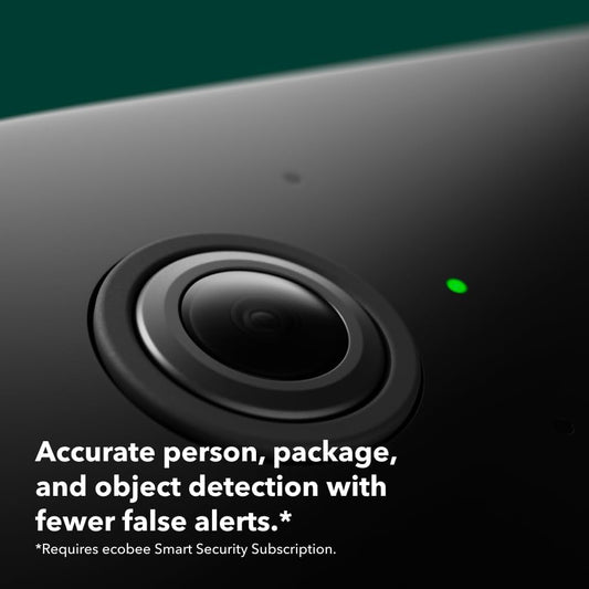 ecobee Smart Video Doorbell Camera (Wired) - with Industry Leading HD Camera, ecobee Smart Security, Night Vision, Person and Package Sensors, 2-Way Talk, and Video & Snapshot Recording - PuriLite