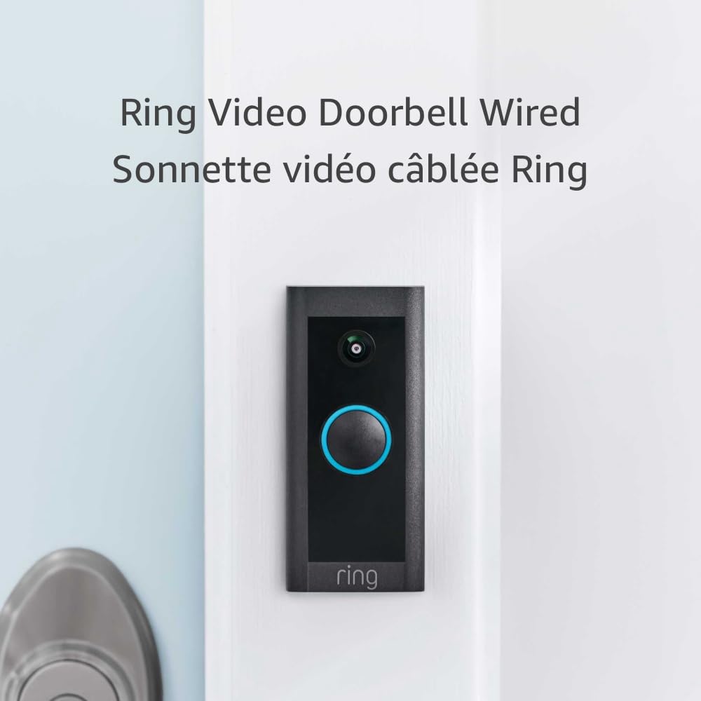 Ring Video Doorbell Wired (newest model), Use Two-Way Talk, advanced motion detection, HD camera and real-time alerts to monitor your front door (wiring required)