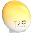 Sunrise Alarm Clock for Heavy Sleepers, Smart Wake Up Light with Sunrise/Sunset Simulation, App Controlled, Natural Sounds & FM Radio, 7 Alarms & Snooze, 11 Colors Night Light for Bedroom