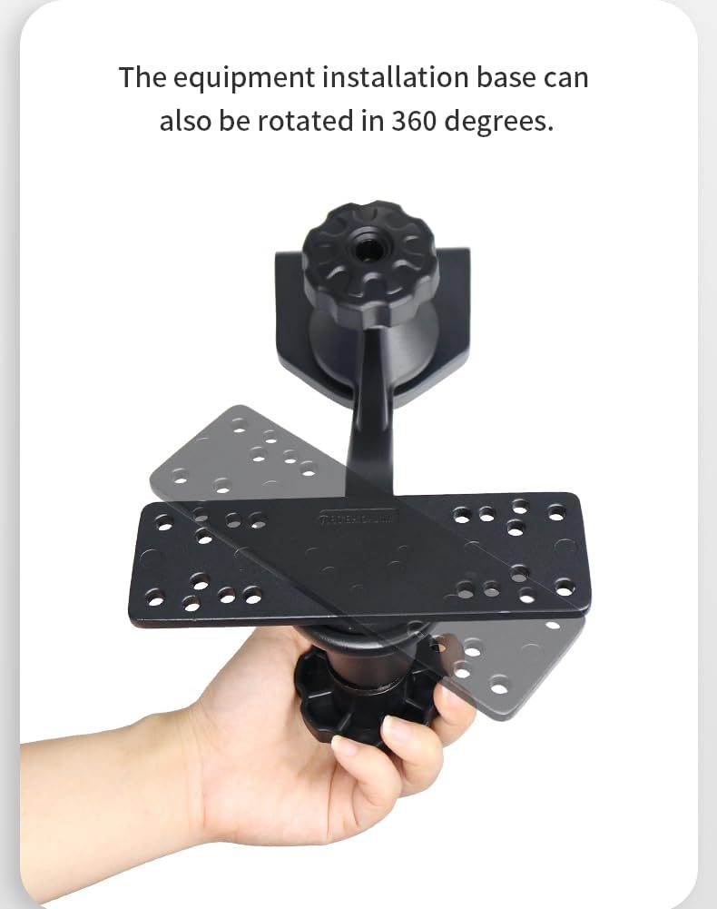 Strg Kayak Fish Finder Mount, 8.74" Long Arm Aluminum Fish Finder Swing Mount Boat Marine Electronics Mounts Compatible with Garmin Lowrance Humminbird and More Fish Finders