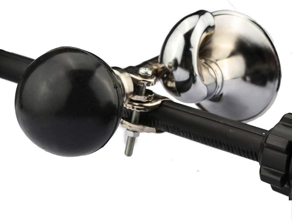 AUTUT 2 Pcs Bugle Horn Retro Clown Horn Kids Bike Horn Metal Air Horn with Squeeze Bulb for Bicycle, Golf Cart