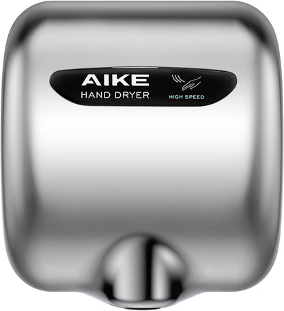 AIKE Surface Mounted High Speed Commercial Hand Dryer CUL Approved 120V 1500W, Brushed Stainless Steel Finish Model AK2800B