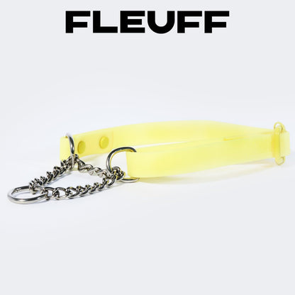 Fleuff Waterproof Martingale Dog Collar (Mellow Yellow, Medium)