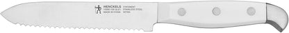 HENCKELS Statement 15Piece White-Handled Knife Block Set with Shears, Sharpening Steel - Dishwasher Safe, Ergonomic Handle