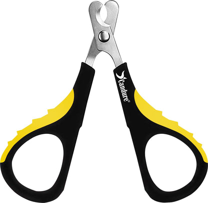 Candure Cat Nail Clippers Stainless Steel Cat Claw Trimmers for Rabbits,Guinea Pigs, Birds, Puppies, Kittens and Small Animals- Pet Nail Clippers for Professional and Home Use (Black)