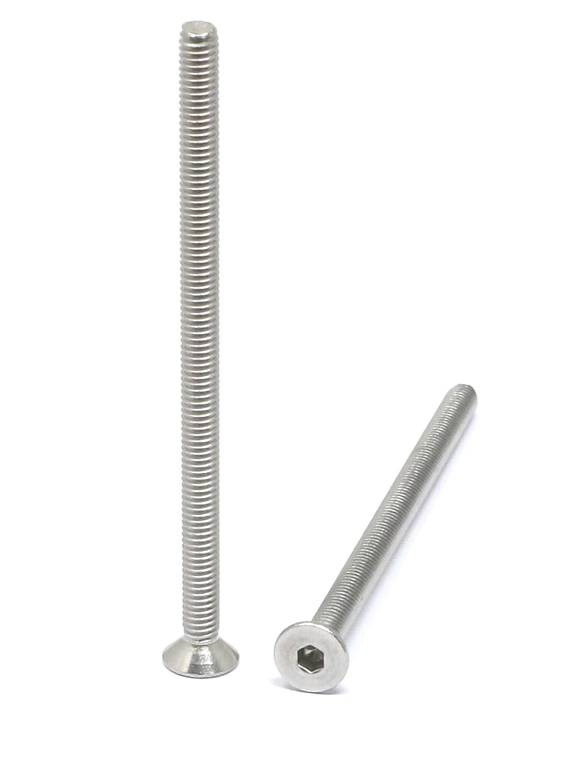 iexcell 5 Pcs M8 x 80mm Thread Pitch 1.25 mm Stainless Steel 304 Hex Socket Flat Head Cap Screws Bolts Kit