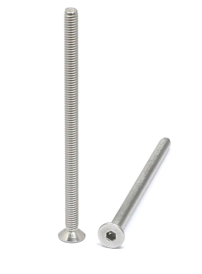 iexcell 5 Pcs M8 x 80mm Thread Pitch 1.25 mm Stainless Steel 304 Hex Socket Flat Head Cap Screws Bolts Kit