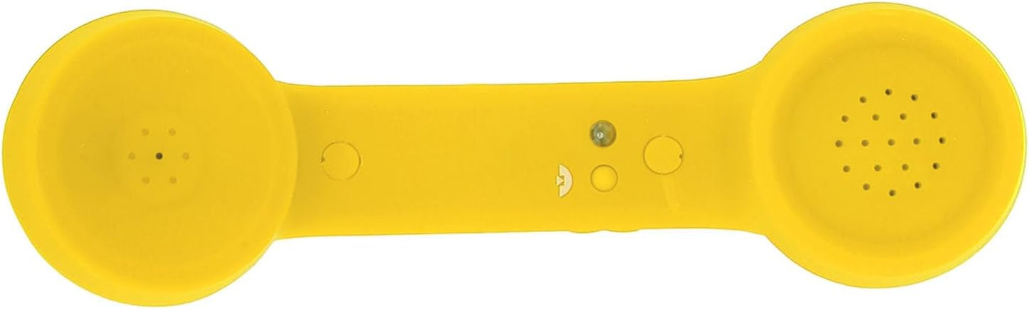 Qiilu Retro Telephone Handset for Mobile Phones - Rechargeable Radiation Proof Handset Receiver with USB Charging (Red)