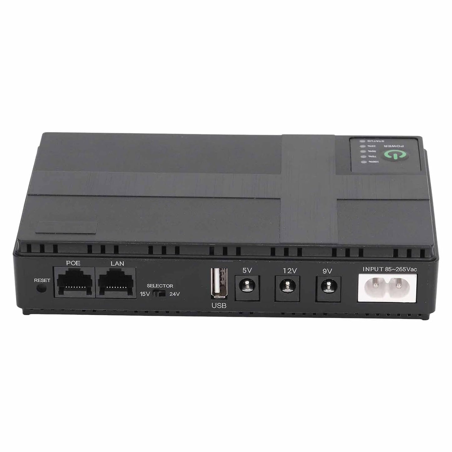 10400mAh Mini UPS Battery Backup, 5V 9V 12V 2A POE Uninterruptible Power Supply, Compact Basic Standby UPS System for Camera Router LED Light Modems Speaker, 85-265V (US Plug)
