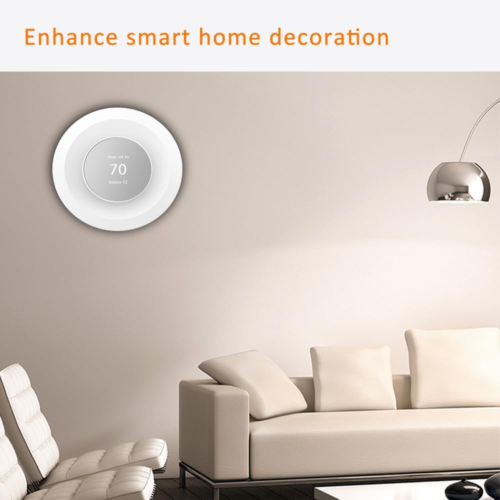 Wall Plate Made for The Nest Thermostat 2020 | Google Nest Thermostat Trim Kit Accessory | Easy Installation | Black
