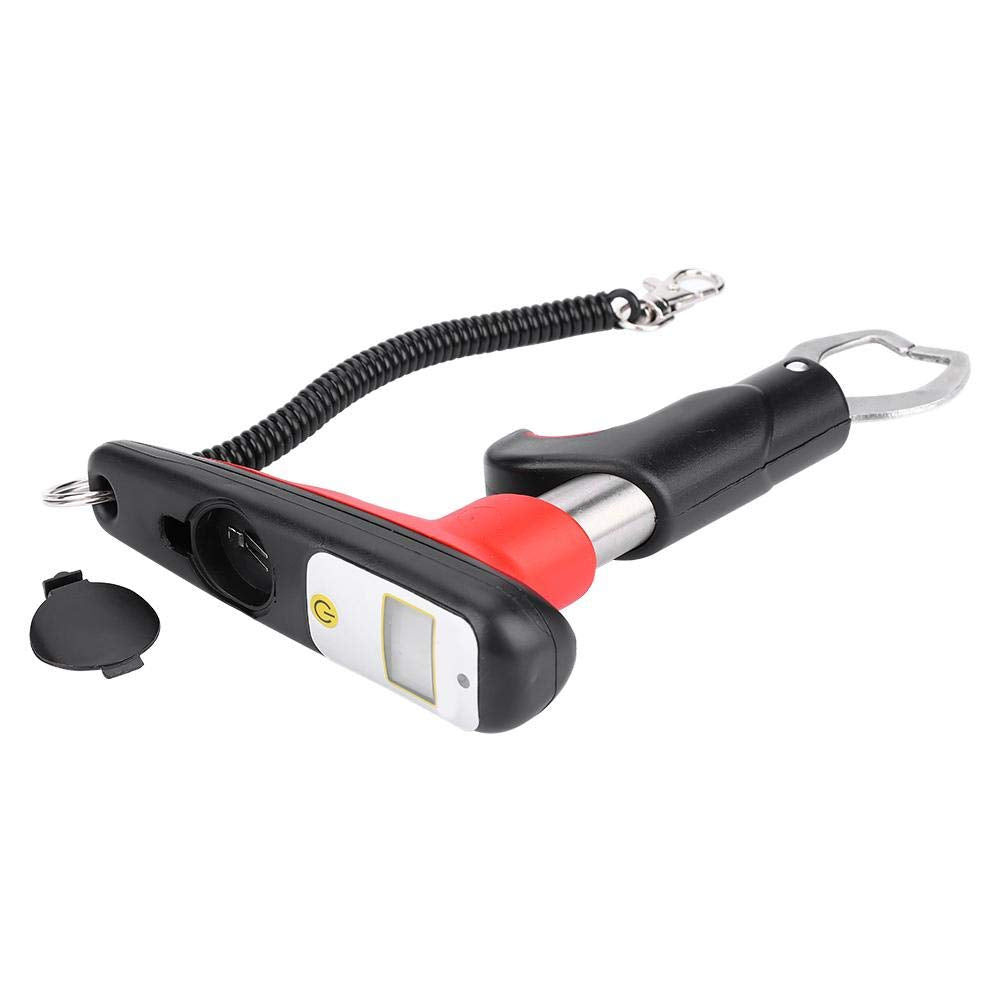 Stainless Steel Fish Lip Grabber with Digital Weighing Scale Fishing Men Fishing Accessory