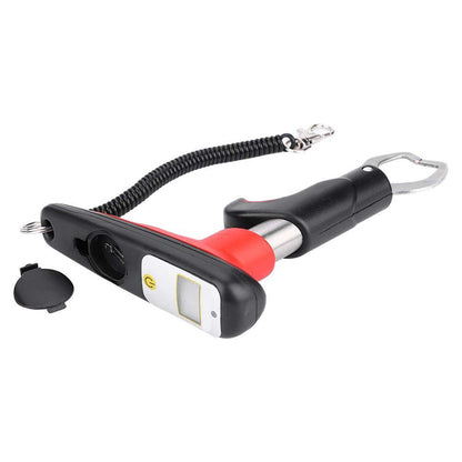 Stainless Steel Fish Lip Grabber with Digital Weighing Scale Fishing Men Fishing Accessory