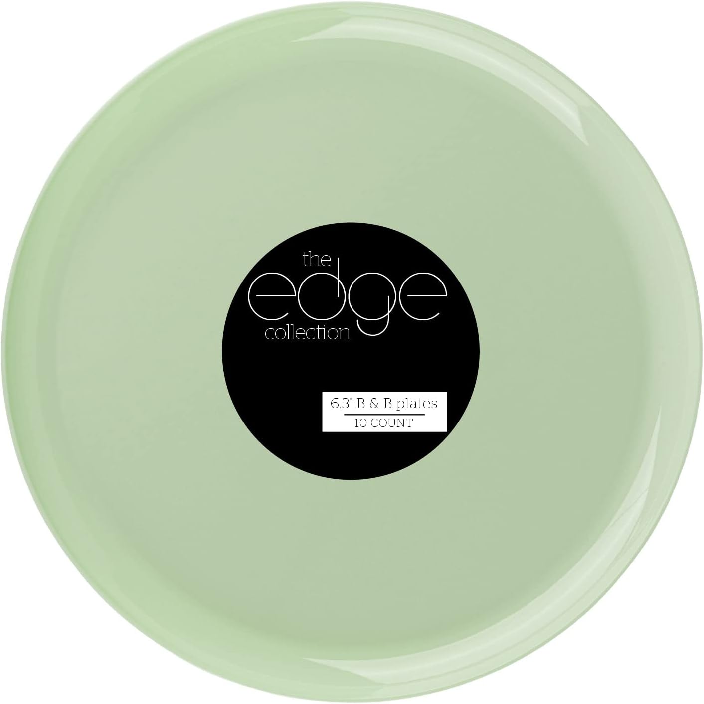 PLASTICPRO [30 Pack 10.7'' Christmass Green Plastic Party Plates Edge Collection Premium heavyweight Elegant Disposable Tableware Dishes
