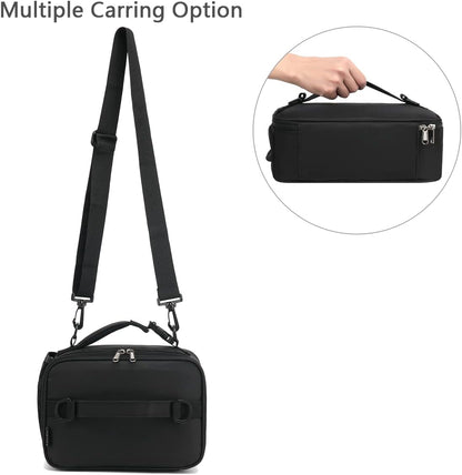 FlowFly Kids Lunch Box Insulated Soft Bag Mini Cooler Back to School Thermal Meal Tote Kit for Girls, Boys, Black