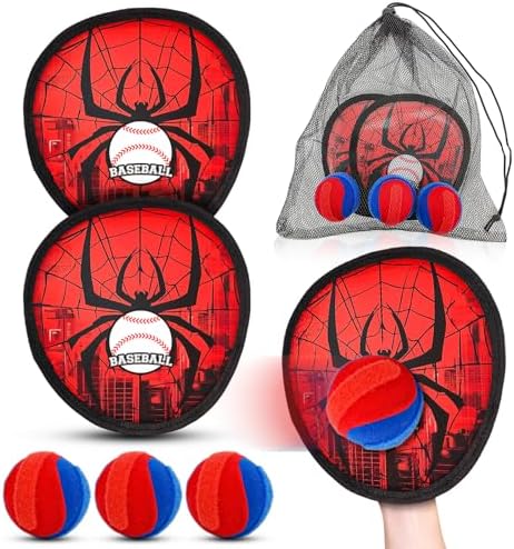 Toss and Catch Ball Game Set for Kids, Outdoor Velcro Paddle Catch Game with Balls and Storage Bag, Yard Beach Pool Sports Toy for Ages 3–12 - PuriLite