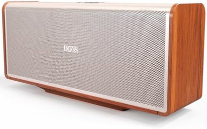 DOSS SoundBox Ultra Bluetooth Speaker with 2.1 Sound Channel Audio, 80W Superior Sound with Deep Bass, Two DSP Technologies, 18H Playtime, BT 5.3, Wireless for Home, Office, Bedroom-Gold