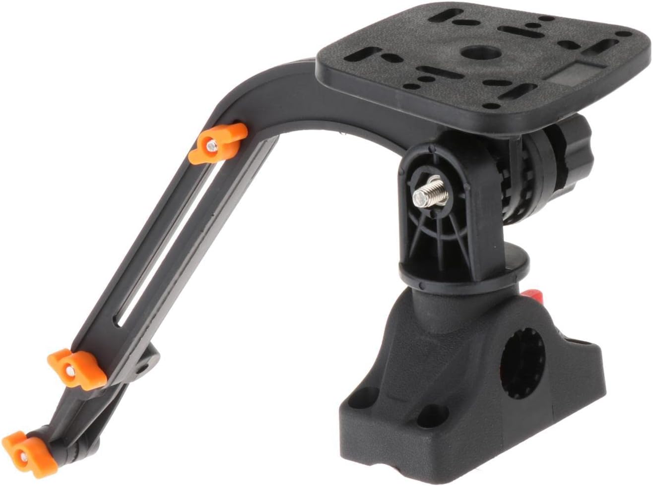 AMLESO Fish Finder Mount Bracket Transducer Mounting Arm Mounting Plate Marine Electronic Fish Finder Mount Ball Base for Kayak Yacht Accessories