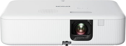 Epson EpiqVision Flex CO-FH02 Full HD 1080p Smart Streaming Portable Projector, 3-Chip 3LCD, 3,000 Lumens Colour/White Brightness, Android TV, Bluetooth, 300-Inch Home Entertainment/Work - White