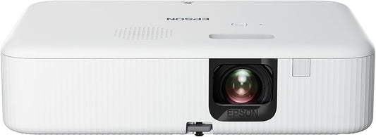 Epson EpiqVision Flex CO-FH02 Full HD 1080p Smart Streaming Portable Projector, 3-Chip 3LCD, 3,000 Lumens Colour/White Brightness, Android TV, Bluetooth, 300-Inch Home Entertainment/Work - White