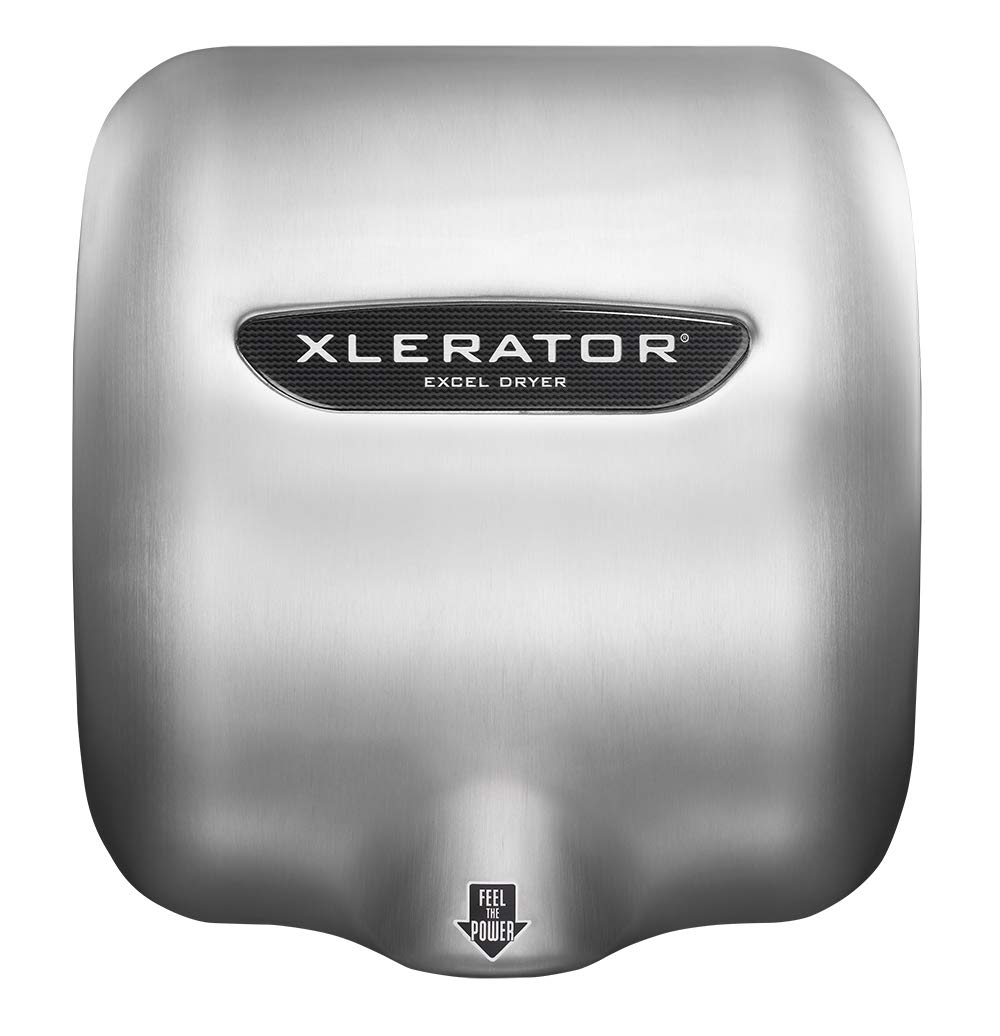 XLERATOR XL-SB Automatic High Speed Hand Dryer with Stainless steel Cover and 1.1 Noise Reduction Nozzle, 12.5 A, 110/120 V