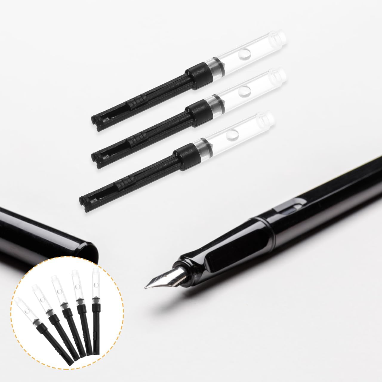 SEWACC 10pcs Ink Converter Replacement for Fountain Pens Ink Absorb Tool Piston Fill Accessories Sturdy and