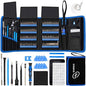 STREBITO 142-in-1 Precision Screwdriver Set – Magnetic Electronics Repair Tool Kit with 120 Bits, Flexible Shaft & Storage Bag - PuriLite