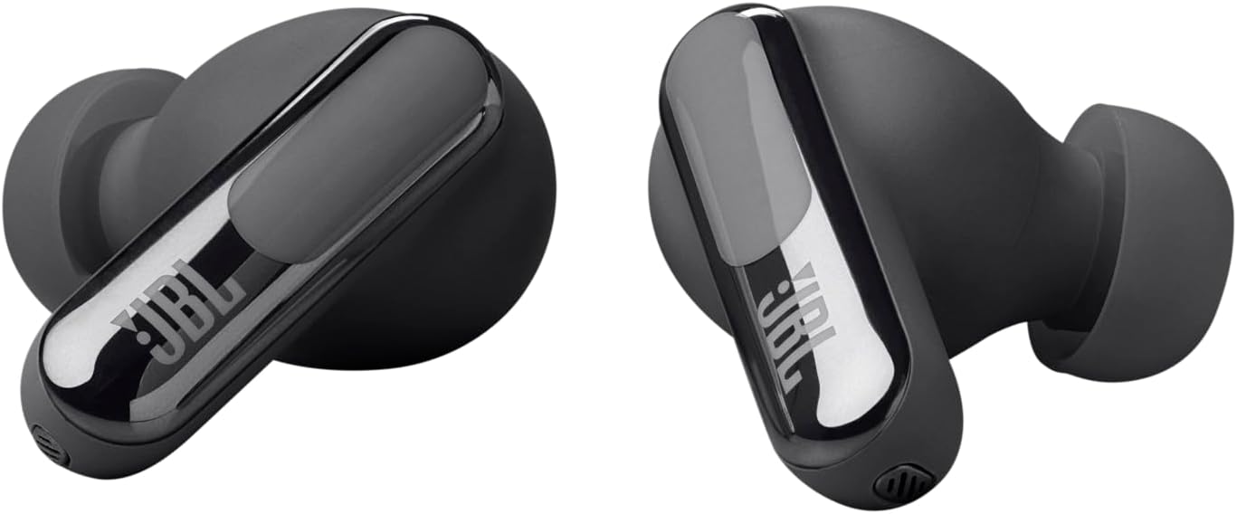 JBL Live Beam 3 - True Wireless Noise-Cancelling Closed-Stick Earbuds, 48Hrs Total Playback, Wireless Charging, 6 Mics for Perfect Calls, Multi-Point Connection, IP55 Waterproof and dustproof